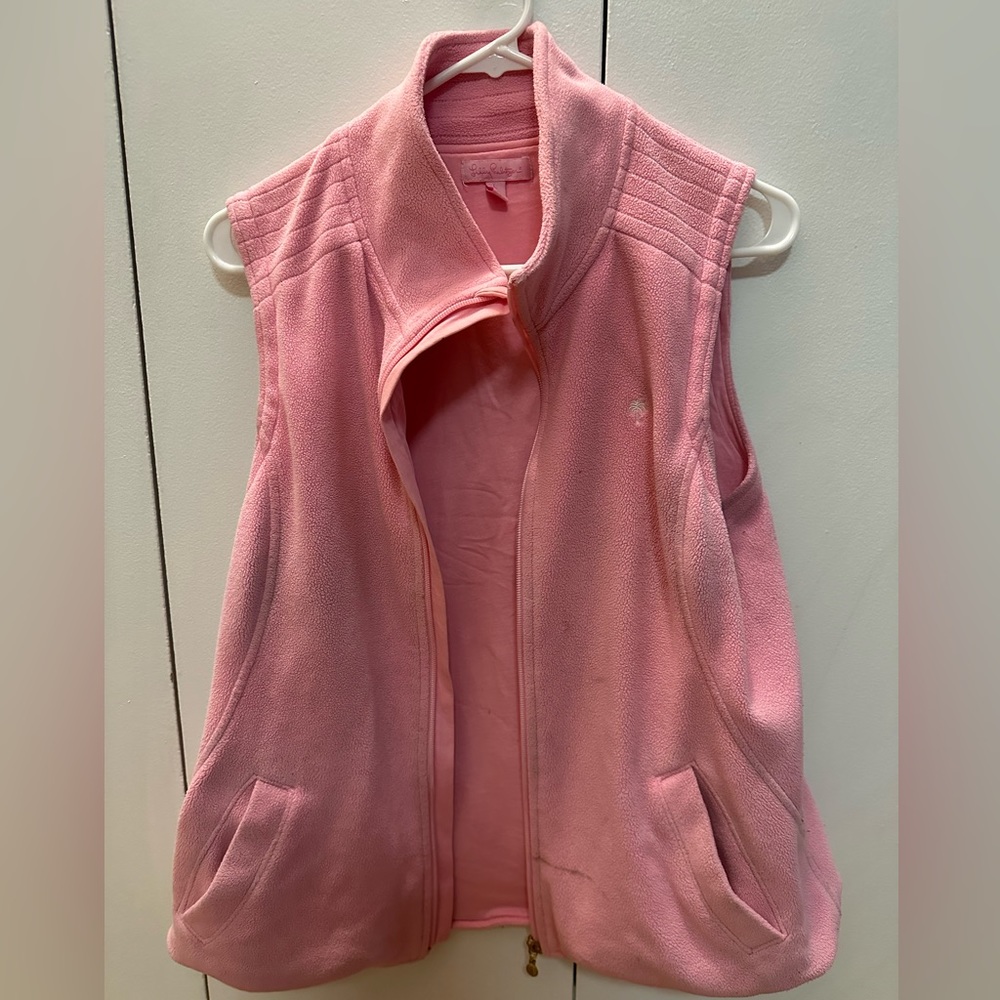 Lilly Pulitzer Pink Fleece Vest